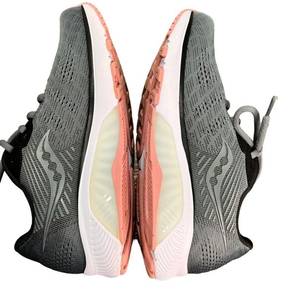 Saucony Sneakers Womens 7.5 W Gray Pink Guide 14 Running PWRRun Athletic Shoes - Picture 9 of 13